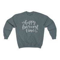 Happy Harvest Time Unisex Crewneck Sweatshirt! Fall Vibes! FreckledFoxCompany