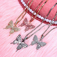 Statement Big Butterfly Pendant Necklace!