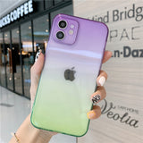 Fashion Gradient Color Phone Cases For iPhone 13 12 Mini 11 Pro XS MAX XR X 8 7 Plus SE 2020 12Pro Luxury Soft TPU Back Cover!