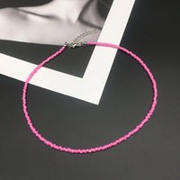 Simple Choker Necklace Women's Fashion Seed Beads Stand Necklace!