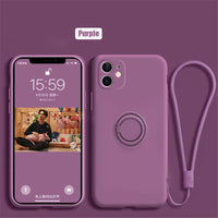 Original Soft Liquid Silicone Case For Xiaomi Mi 12T Pro 11T  Ring Holder Strap Cover! Phone Case!