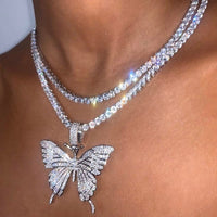 Statement Big Butterfly Pendant Necklace!