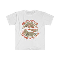 Homeschooling is a Walk in the Park Unisex Graphic Tees! Ultra Soft! Brown Version! Back to School! FreckledFoxCompany