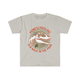 Homeschooling is a Walk in the Park Unisex Graphic Tees! Ultra Soft! Brown Version! Back to School! FreckledFoxCompany