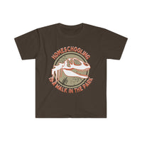 Homeschooling is a Walk in the Park Unisex Graphic Tees! Ultra Soft! Brown Version! Back to School! FreckledFoxCompany