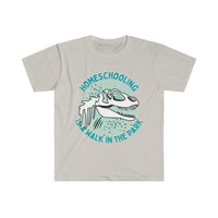 Homeschooling is a walk in the park Unisex Graphic Tees! Blue Version! Ultra Soft! Back to School! FreckledFoxCompany