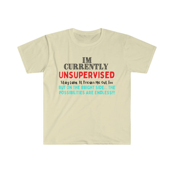 I'm Currently Unsupervised Sarcastic Unisex Graphic Tees! Ultra Soft! Multiple Colors Available! FreckledFoxCompany