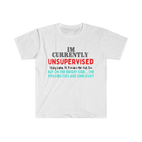 I'm Currently Unsupervised Sarcastic Unisex Graphic Tees! Ultra Soft! Multiple Colors Available! FreckledFoxCompany