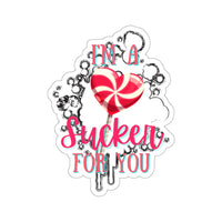 I'm a Sucker For You Sticker! Cut to edge, Flexible, Valentines Day FreckledFoxCompany