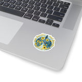 Just Breathe Yellow and Blue Botanical Lung Vinyl Sticker! Multiple Sizes! FreckledFoxCompany