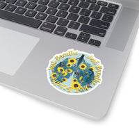 Just Breathe Yellow and Blue Botanical Lung Vinyl Sticker! Multiple Sizes! FreckledFoxCompany