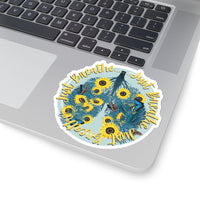 Just Breathe Yellow and Blue Botanical Lung Vinyl Sticker! Multiple Sizes! FreckledFoxCompany