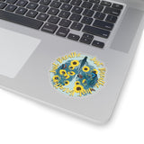 Just Breathe Yellow and Blue Botanical Lung Vinyl Sticker! Multiple Sizes! FreckledFoxCompany