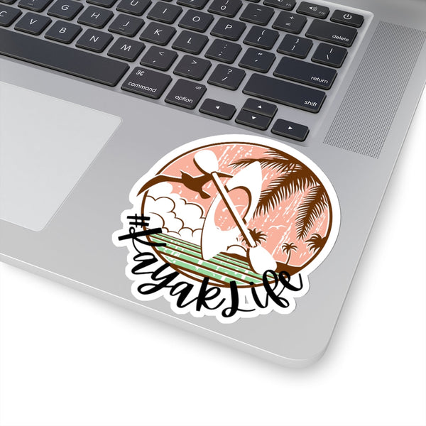 Kayak Life Sticker! Transparent, White, 4 sizes! FreckledFoxCompany