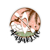 Kayak Life Sticker! Transparent, White, 4 sizes! FreckledFoxCompany