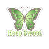 Keep Sweet Butterfly Ombre Green Vinyl Sticker! FreckledFoxCompany