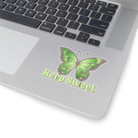 Keep Sweet Butterfly Ombre Green Vinyl Sticker! FreckledFoxCompany