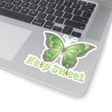 Keep Sweet Butterfly Ombre Green Vinyl Sticker! FreckledFoxCompany