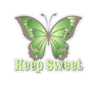 Keep Sweet Butterfly Ombre Green Vinyl Sticker! FreckledFoxCompany