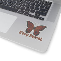 Keep Sweet Mauve Brown Butterfly Vinyl Sticker! FreckledFoxCompany