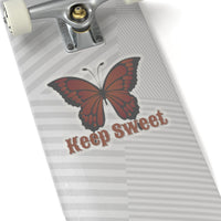 Keep Sweet Mauve Brown Butterfly Vinyl Sticker! FreckledFoxCompany