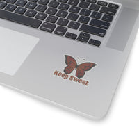 Keep Sweet Mauve Brown Butterfly Vinyl Sticker! FreckledFoxCompany