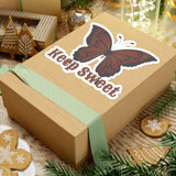 Keep Sweet Mauve Brown Butterfly Vinyl Sticker! FreckledFoxCompany