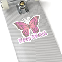 Keep Sweet Purple Ombre Butterfly Vinyl Sticker! FreckledFoxCompany