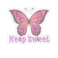 Keep Sweet Purple Ombre Butterfly Vinyl Sticker! FreckledFoxCompany