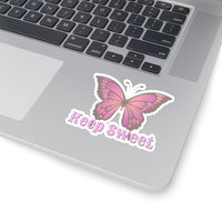 Keep Sweet Purple Ombre Butterfly Vinyl Sticker! FreckledFoxCompany