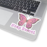 Keep Sweet Purple Ombre Butterfly Vinyl Sticker! FreckledFoxCompany