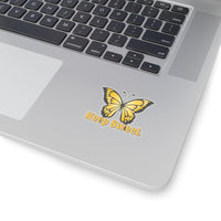 Keep Sweet Yellow Butterfly Vinyl Sticker! FreckledFoxCompany