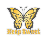 Keep Sweet Yellow Butterfly Vinyl Sticker! FreckledFoxCompany