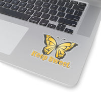 Keep Sweet Yellow Butterfly Vinyl Sticker! FreckledFoxCompany