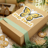 Keep Sweet Yellow Butterfly Vinyl Sticker! FreckledFoxCompany