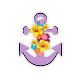 Lavender Floral Anchor Vinyl Sticker! FreckledFoxCompany