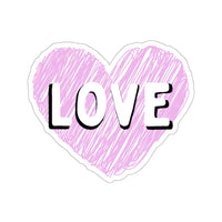 Lavender Love Scribble Heart Vinyl Sticker! FreckledFoxCompany
