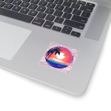 Lavender Purple Sunset Beach Vinyl Sticker! FreckledFoxCompany