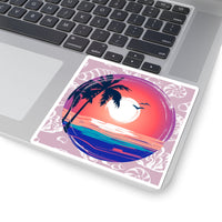 Lavender Purple Sunset Beach Vinyl Sticker! FreckledFoxCompany