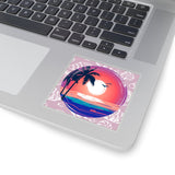 Lavender Purple Sunset Beach Vinyl Sticker! FreckledFoxCompany