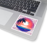 Lavender Purple Sunset Beach Vinyl Sticker! FreckledFoxCompany