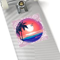 Lavender Purple Sunset Beach Vinyl Sticker! FreckledFoxCompany