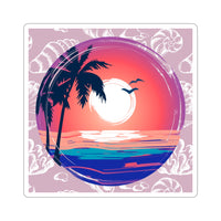 Lavender Purple Sunset Beach Vinyl Sticker! FreckledFoxCompany