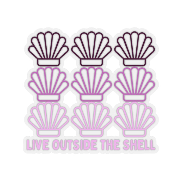 Live Outside The Shell Purple Ombre Vinyl Sticker! FreckledFoxCompany
