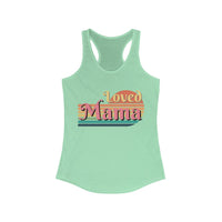 Loved Mama Retro Women's Racerback Tank! Mothers Day Gift! Ultra Soft! FreckledFoxCompany