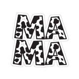 MaMa Cow Print Stickers! transparent, white, 4 sizes, cut to edge! FreckledFoxCompany