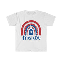 'Merica Red USA Rainbow Graphic Tees! Independence Day! FreckledFoxCompany