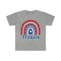 'Merica Red USA Rainbow Graphic Tees! Independence Day! FreckledFoxCompany