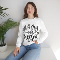 Merry and Blessed Unisex Crewneck Sweatshirt! Winter Vibes! FreckledFoxCompany