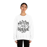 Merry and Blessed Unisex Crewneck Sweatshirt! Winter Vibes! FreckledFoxCompany